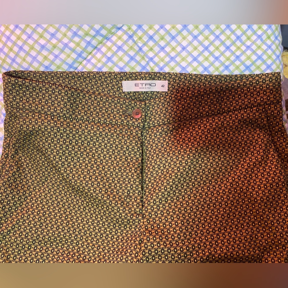 Etro All-Over Patterned Jacquard Straight Leg Pants